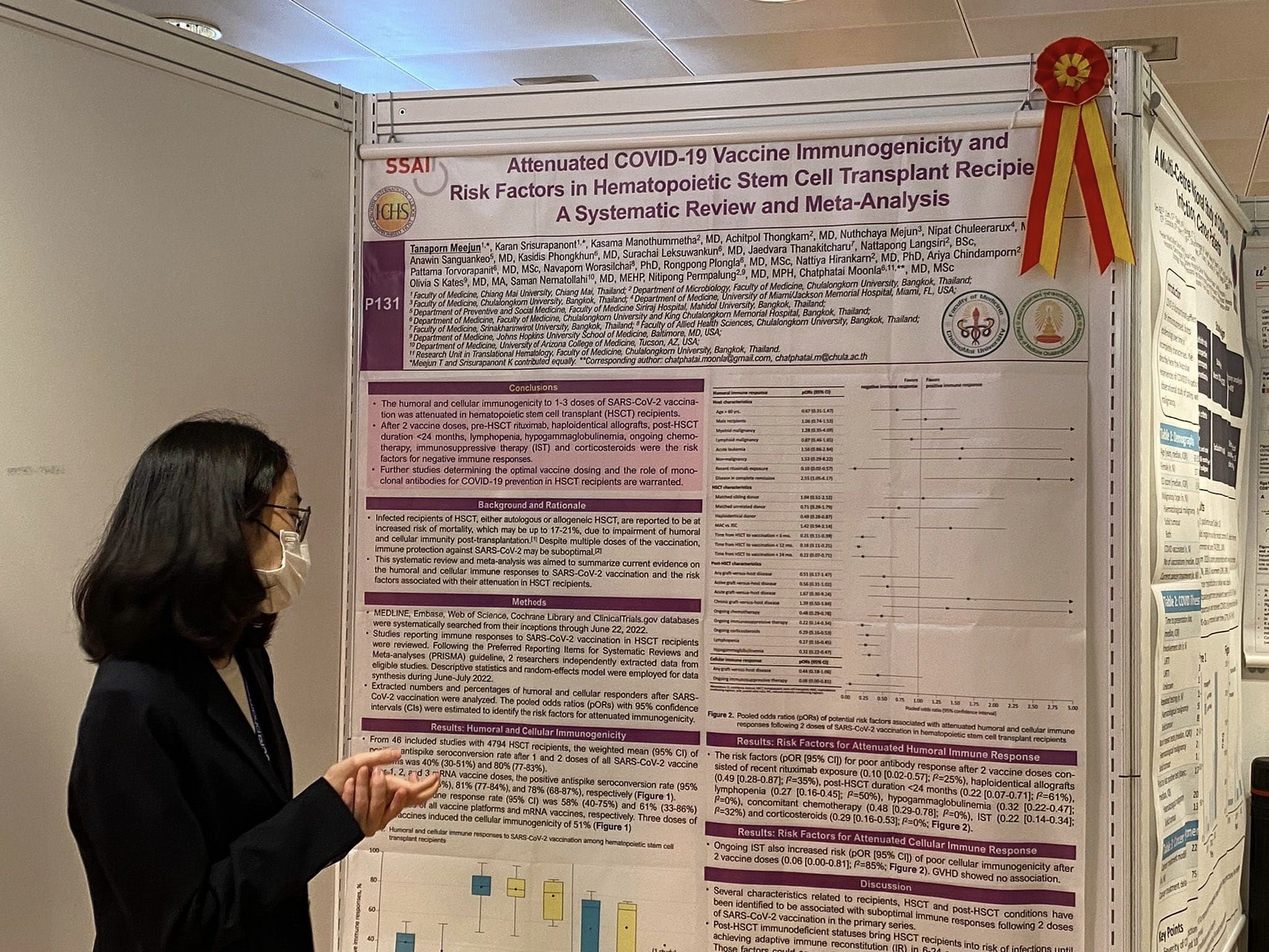 In September 2022, Mark Manothummetha and Pan Meejun were selected to present their works during the Poster Rounds at the 2022 ICHS Conference and both were awarded travel grants.